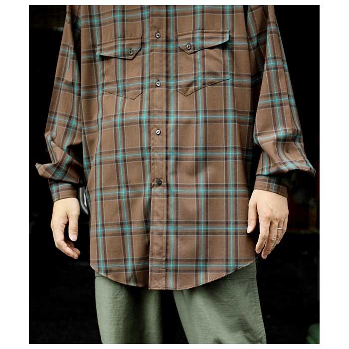 インテリム INTERIM ハイパービッグ チェック ウェスタンシャツ HYPER