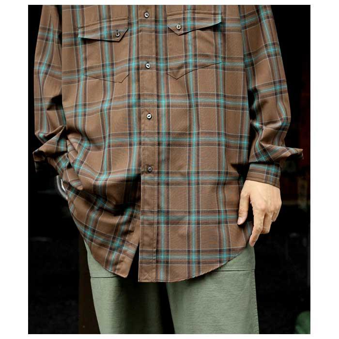 インテリム INTERIM ハイパービッグ チェック ウェスタンシャツ HYPER