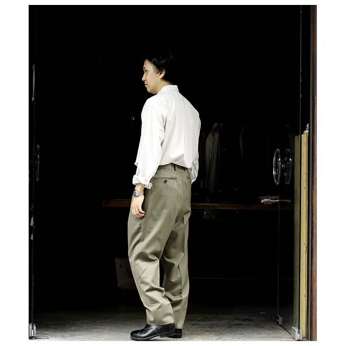 パンツ interim 2-TUCK WIDE TAPERED SLACKS INTERIM（インテリム）10oz SHUTTLE DENIM 2-TUCK WIDE TAPERED