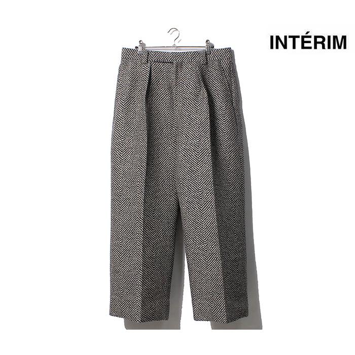 インテリム　ヘリンボーンパンツ インテリム INTERIM オーガニックコットン ヘリンボーン ツイル
