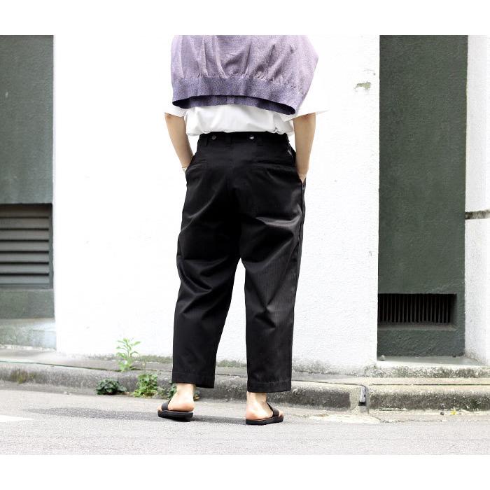 インテリム　ヘリンボーンパンツ インテリム INTERIM オーガニックコットン ヘリンボーン ツイル