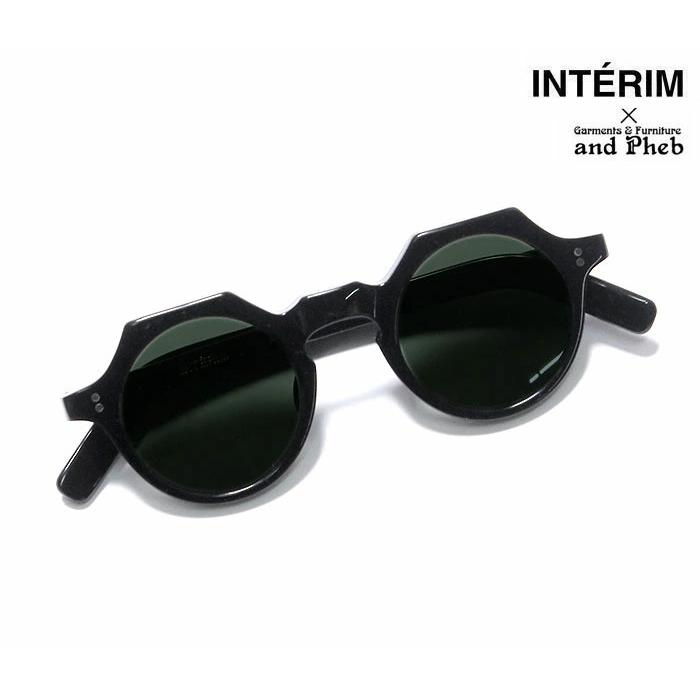 インテリム INTERIM アンドフェブ and Pheb 別注 セルロイド ブラック Dグリーンレンズ クラウンパント CELLULOID BLACK CROWN PANT (IT22S271AP) | 