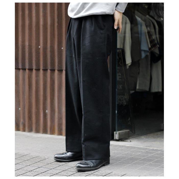 インテリム INTERIM 限定 ウールカシミヤ 2タック ストレート