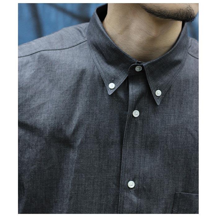 インテリム INTERIM UKデニム ライトデニム ボタンダウンシャツ