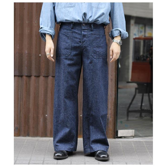 usnavy トラウザーデニム　巻パンツ　タロンジップ usnavy トラウザーデニム 巻パンツ タロンジップ
