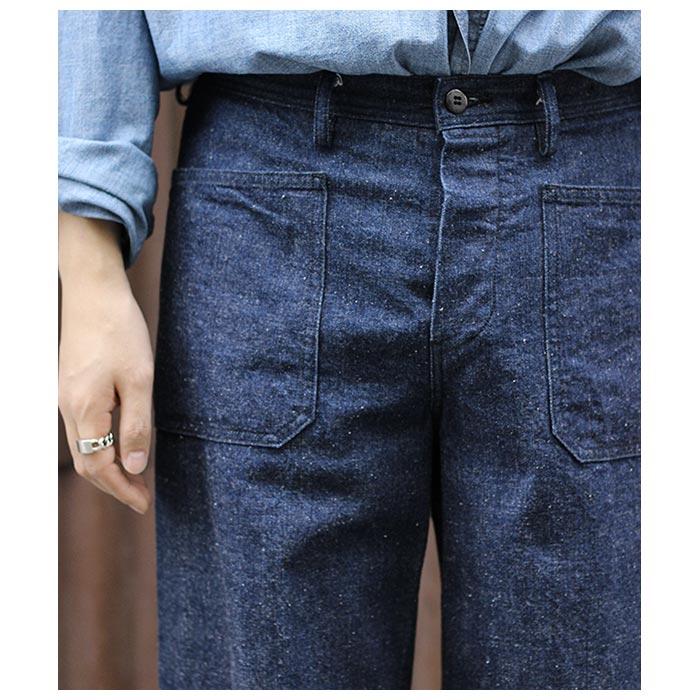 インテリム INTERIM 40's US.NAVY セルヴィッチ ネップ デニム