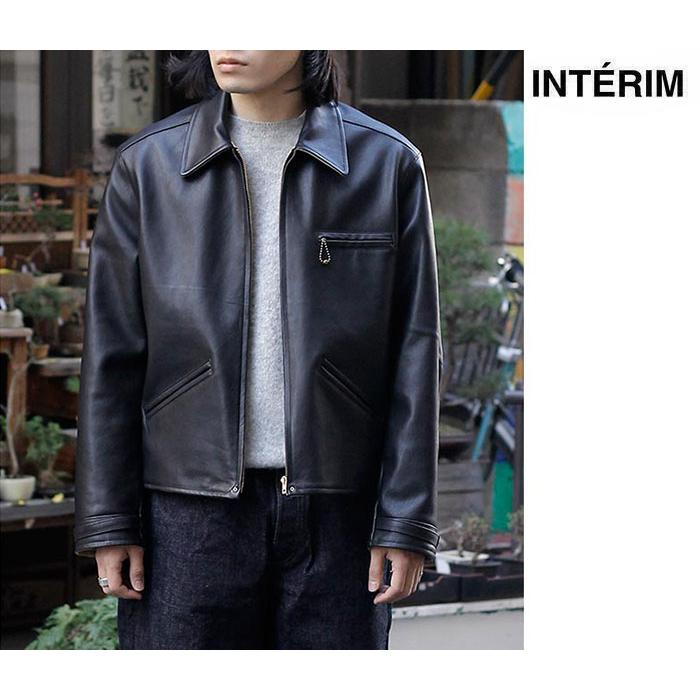 インテリム INTERIM ブラック シープスキン リバーシブル レザー