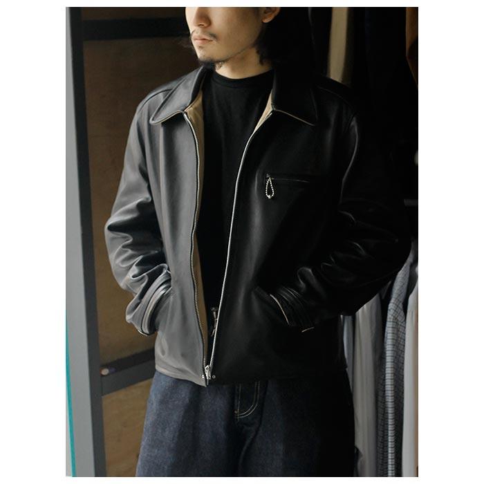 マウジー　LEATHER BONDING ジャケッ　ト　リバーシブル　黒　レザー LEATHER RIDERS N.HOOLYWOOD TEST PRODUCT EXCHANGE SERVICE│N