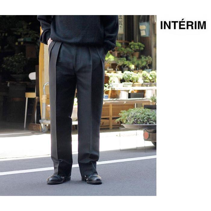 インテリム INTERIM シルク アンド ウール スモーキング 2タック