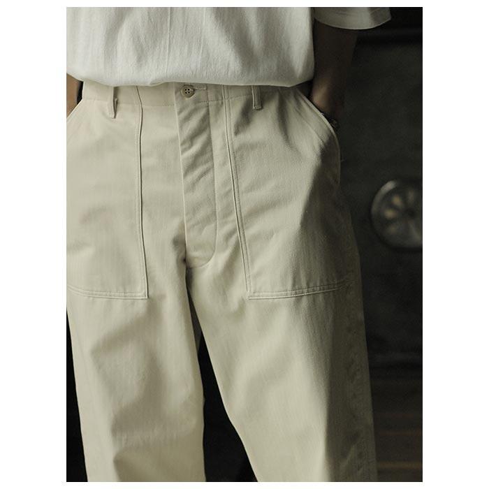 インテリム　ヘリンボーンパンツ インテリム INTERIM オーガニックコットン ヘリンボーン ツイル