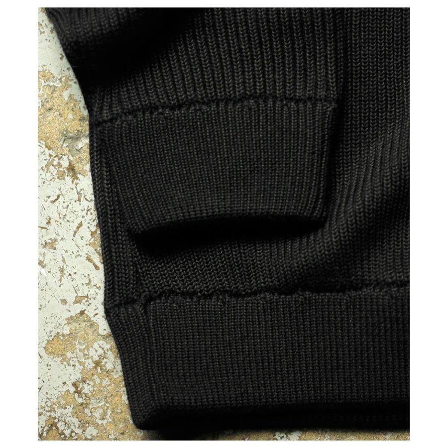 インテリム INTERIM ウール シルク カシミヤ デッドストック ヤーン ダブル リブ ハーフジップ ニット (IT25A149) |  | 04