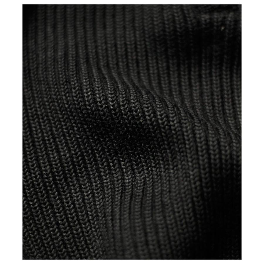 インテリム INTERIM ウール シルク カシミヤ デッドストック ヤーン ダブル リブ ハーフジップ ニット (IT25A149) |  | 05