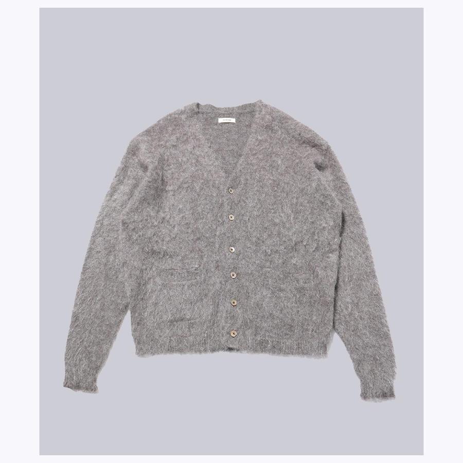 インテリム INTERIM キッド モヘア アルパカ シャギー カーディガン