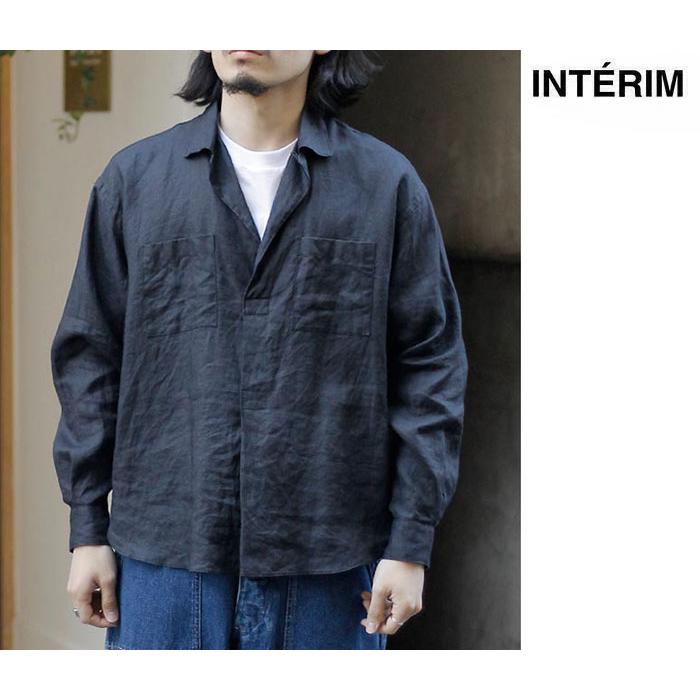 インテリム INTERIM リネン キャンバス スキッパーシャツ (IT25S229