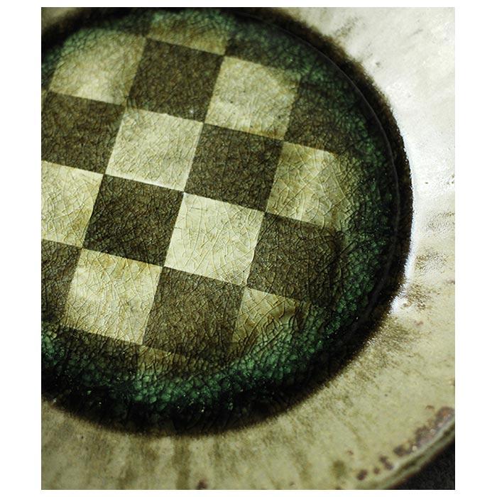 小林哲生 笠間焼 丸皿 市松 (KT-13) |  | 04