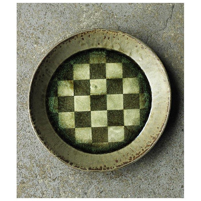 小林哲生 笠間焼 丸皿 市松 リム広 (KT-14) |  | 02