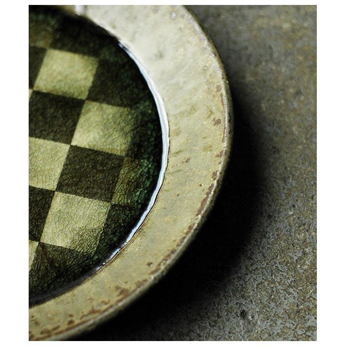 小林哲生 笠間焼 丸皿 市松 リム広 (KT-14) |  | 03