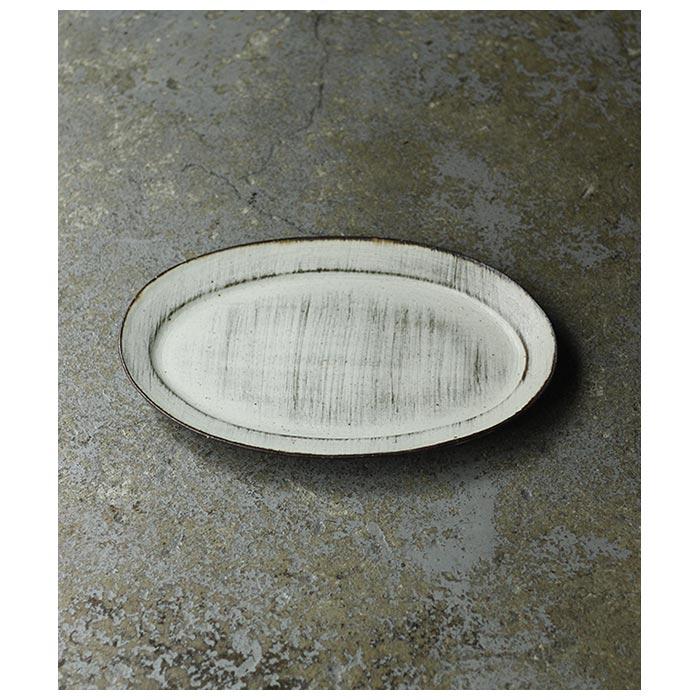 マノメ工房  笠間焼 スクラッチスリムオーバル (MONOME-12) |  | 01