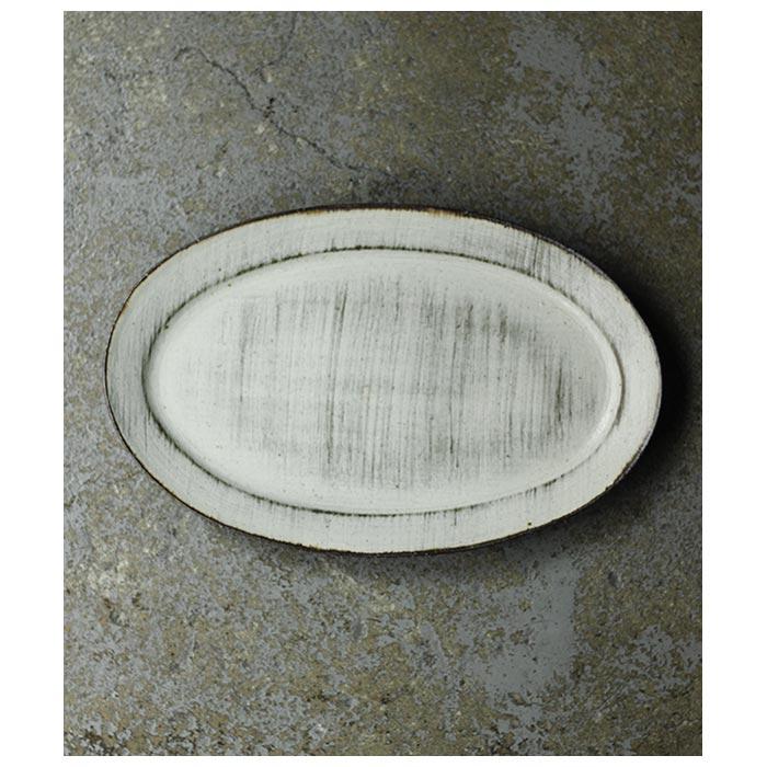 マノメ工房  笠間焼 スクラッチスリムオーバル (MONOME-12) |  | 02