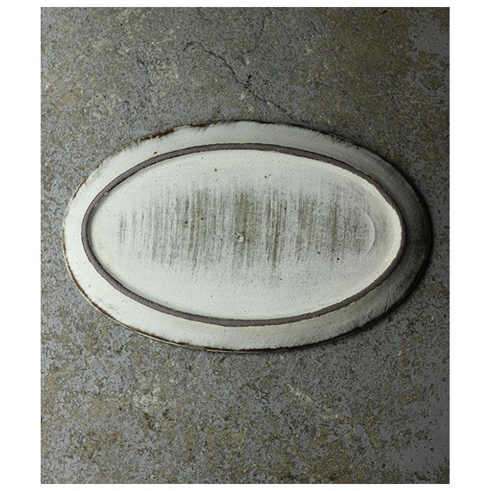 マノメ工房  笠間焼 スクラッチスリムオーバル (MONOME-12) |  | 06