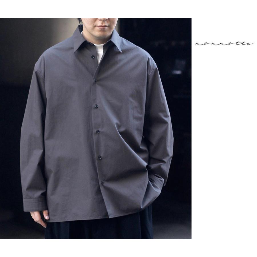 ノノット　nonnotte　25SS　ヘビーブロードシャツ ノノット nonnotte 25SS オーバーサイズシャツクリアヘビー