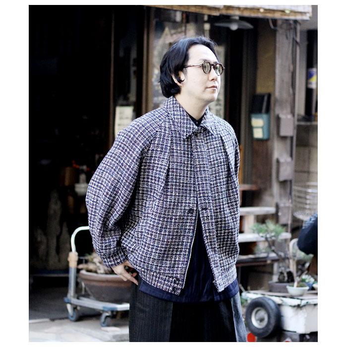 NEZU YOHINTEN×LINTON社 ツイードスウィングトップジャケット 根津洋品店 NEZU YOHINTEN LINTON スウィングトップ ブルゾン GOLF