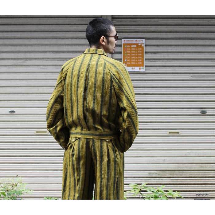 根津洋品店 NEZU YOHINTEN ショートジャケット ストライプ ジャガード