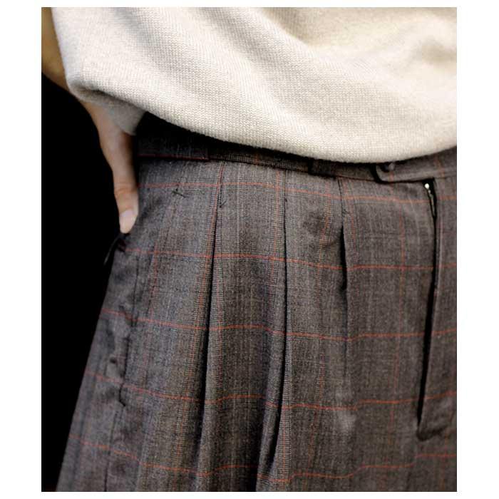 根津洋品店 NEZU YOHINTEN ウールウィンドウペン テーパード タンゴ