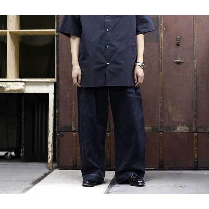 estudio niksen ダークデニム ワイドパンツ STUDIO NICHOLSON スタジオニコルソン PUCH デニム ワイドパンツ