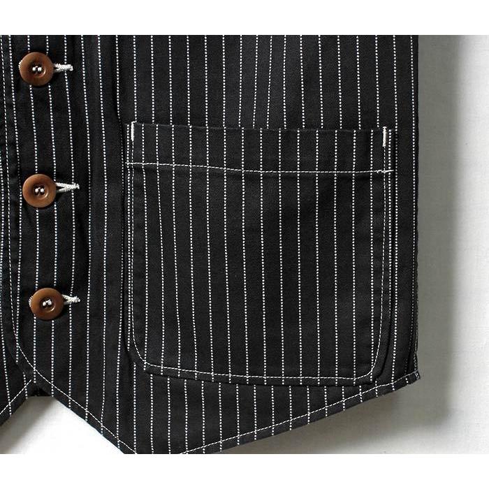 フェローズ PV1-W ブラックウォバッシュ 42 ワークベスト 日本製 Pherrow's（フェローズ） Pherrow's PV1-W ベスト ブラック