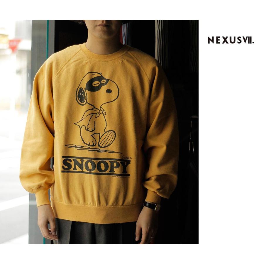 ネクサスセブン NEXUSVII. SNOOPY クルーネックスウェット (ROA-NNK