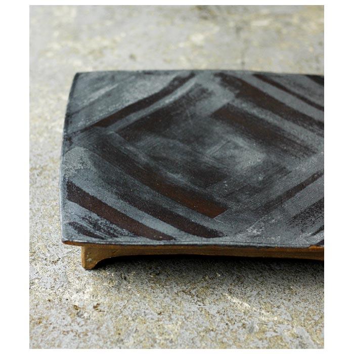 セレンのあ Sellen Noah 笠間焼 高台付鉄砂四角皿 SQUARE PLATE (SN-SQUARE) |  | 02