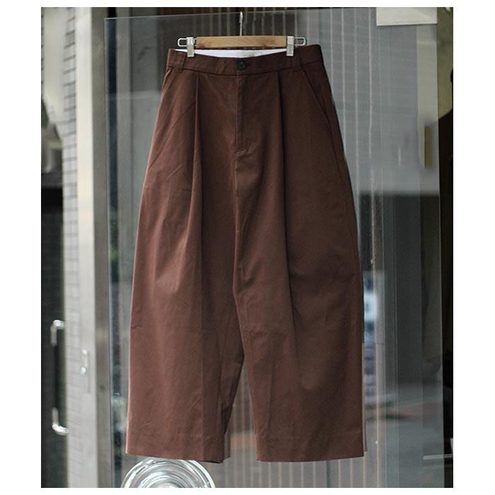 STUDIO NICHOLSON スタジオニコルソン ボリュームパンツ ツイル生地 SORTE VOLUME PLEAT PANT TWILL (SNM-351-TWILL-23SS)｜andpheb｜02