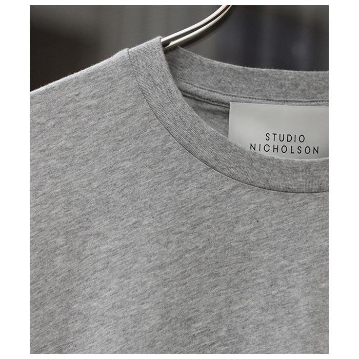 STUDIO NICHOLSON｜ (BRIC SHORT SLEEVE T-SHRIT GREY MARL Studio Nicholson Bric T-Shirt Grey Marl | END. (US)