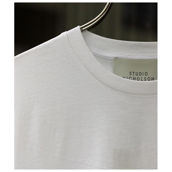 STUDIO NICHOLSON｜ (BRIC SHORT SLEEVE T-SHRIT GREY MARL Studio Nicholson Bric T-Shirt Grey Marl | END. (US)