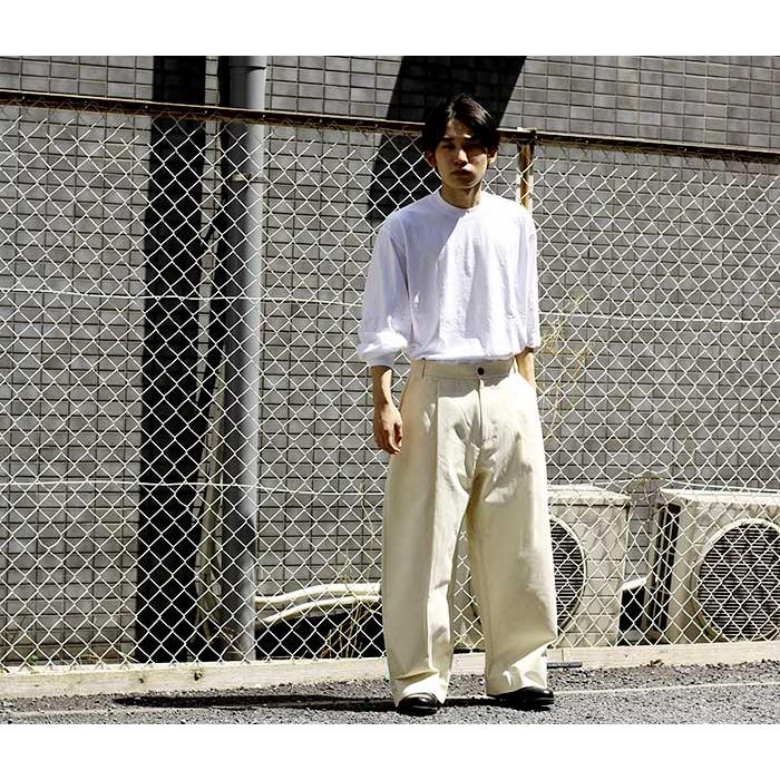 STUDIO NICHOLSON スタジオニコルソン ボリュームパンツ ピーチ STUDIO NICHOLSON スタジオニコルソン ボリュームパンツ ピーチ