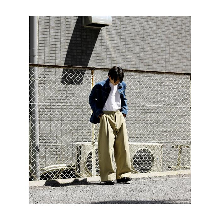 STUDIO NICHOLSON スタジオニコルソン ボリュームパンツ ピーチ STUDIO NICHOLSON スタジオニコルソン ボリュームパンツ ピーチ