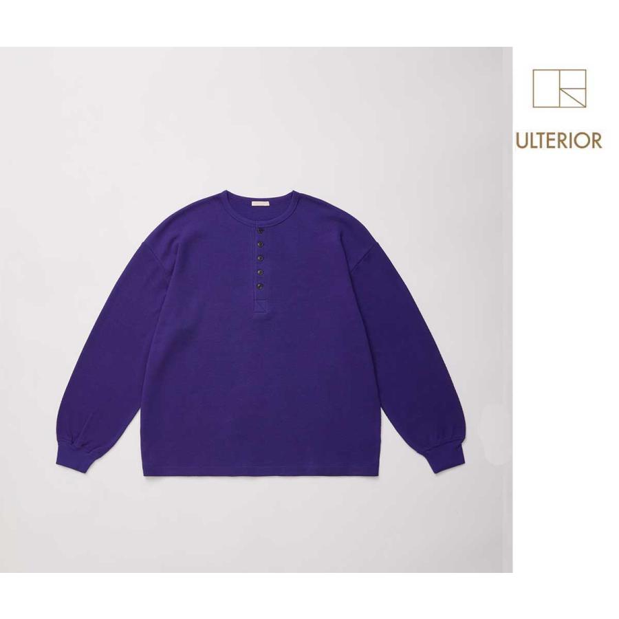 アルテリア ULTERIOR コットン カシミヤ ハニカム ヘンリーネック