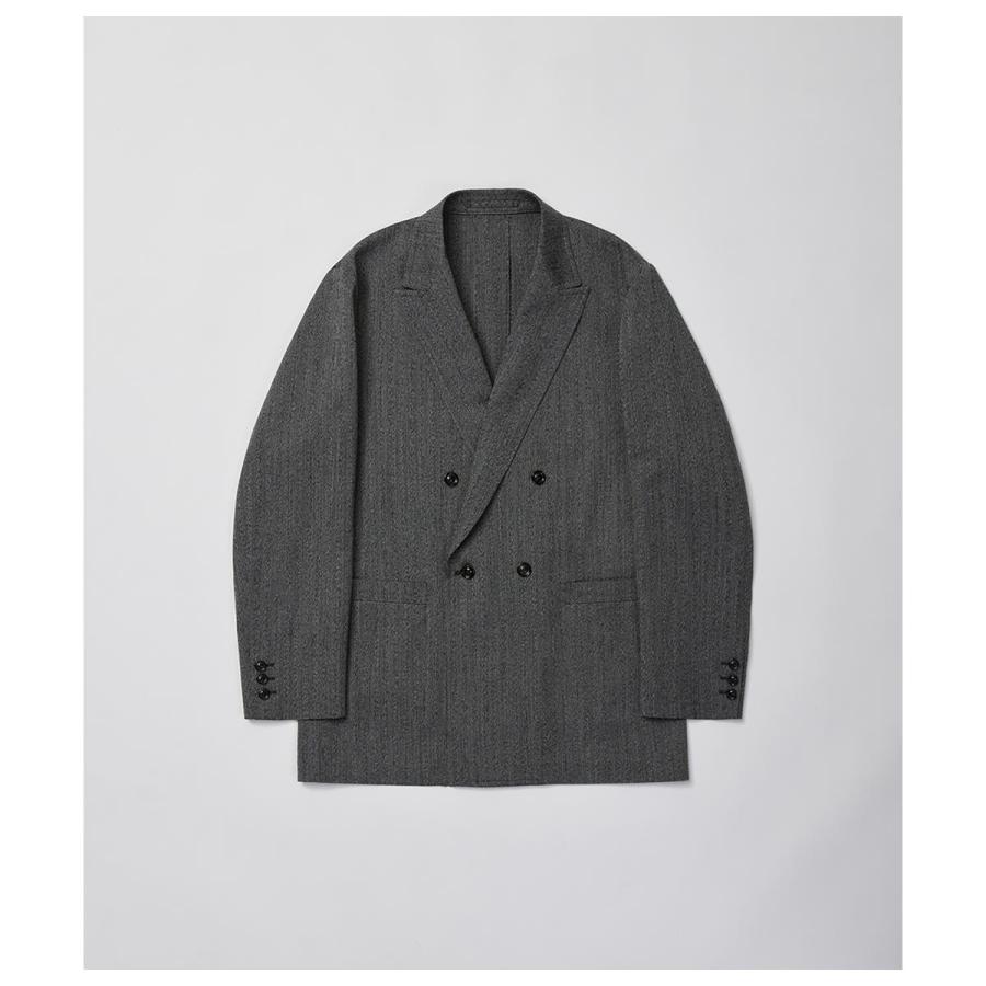 アルテリア ULTERIOR ウール/和紙 ヘリンボーン ダブルジャケット