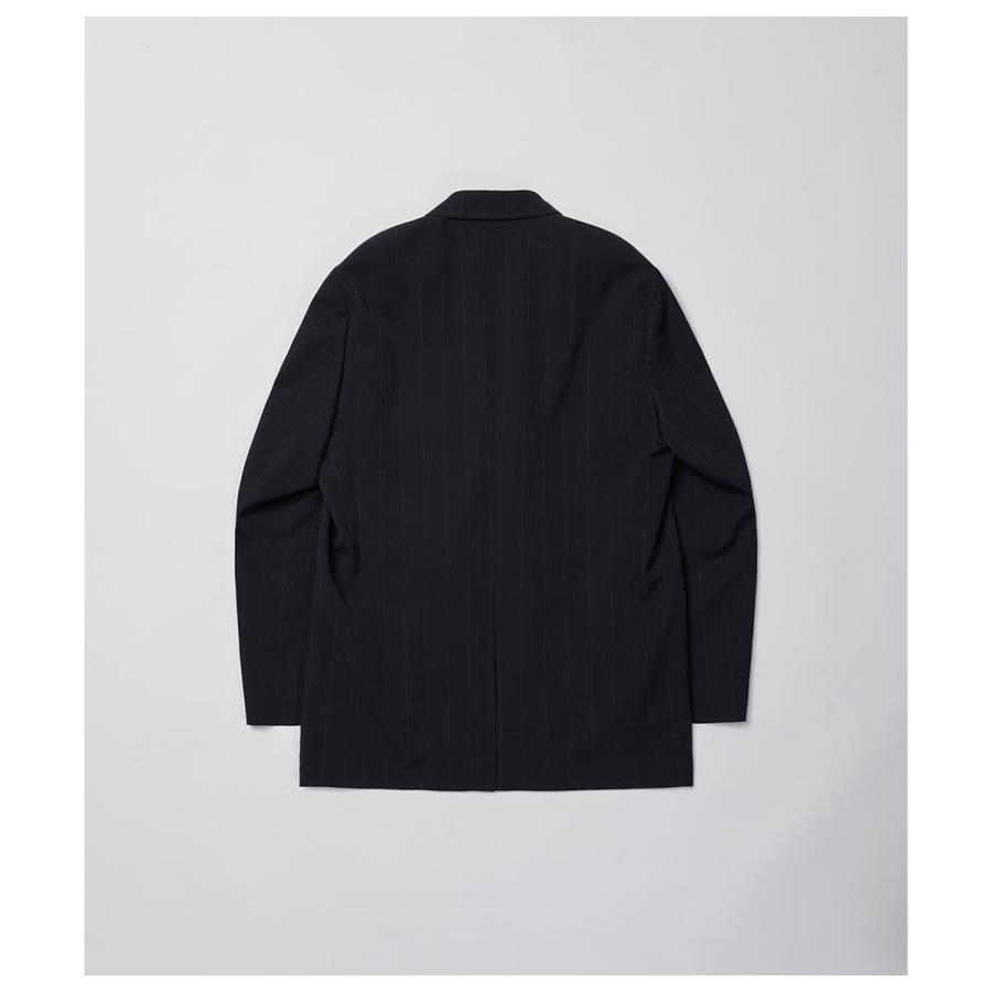 アルテリア ULTERIOR ウール/和紙 ストライプ ダブルジャケット (UJK28