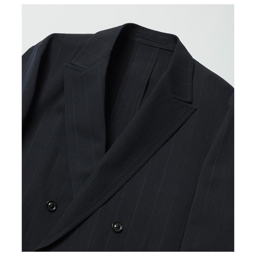 アルテリア ULTERIOR ウール/和紙 ストライプ ダブルジャケット (UJK28