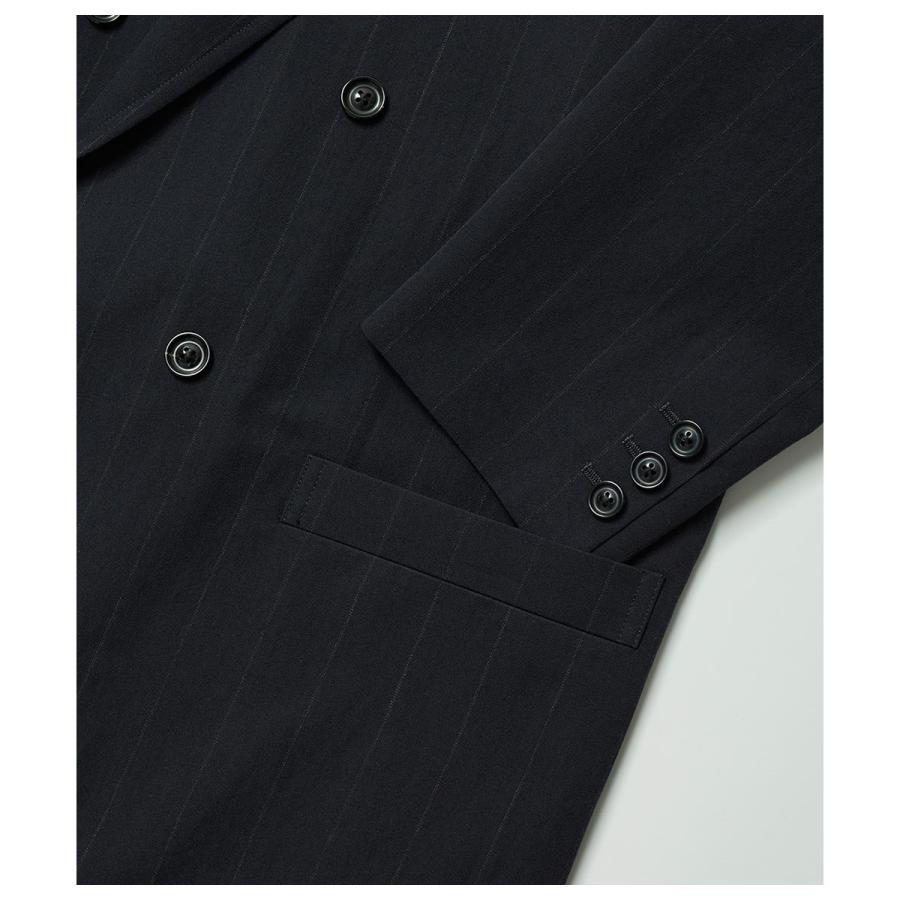 アルテリア ULTERIOR ウール/和紙 ストライプ ダブルジャケット (UJK28