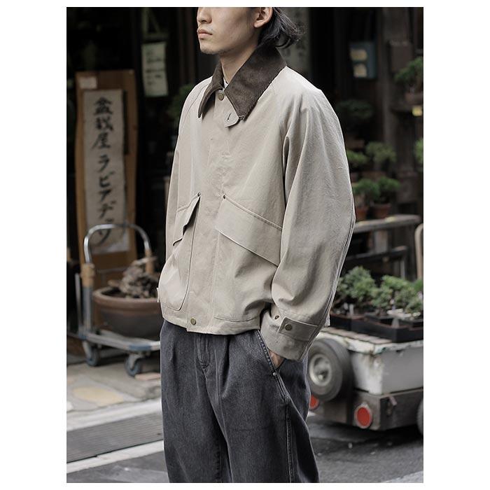 【ULTERIOR 新作】 Washed Chambray ミリタリージャケット アルテリア ULTERIOR ウォッシュドシャンブレー ギャバジン