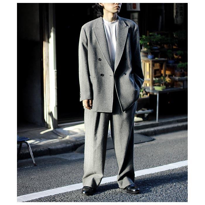 極美品 イレブンティ テーラードジャケット ヘリンボーン アルパカ モヘア M TOMORROWLAND｜アルパカヘリンボーン カラーレスジャケット