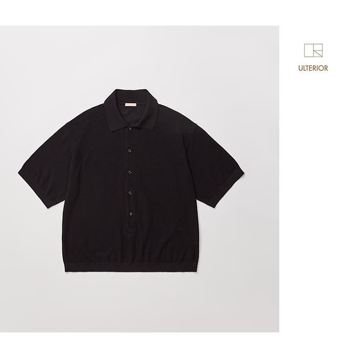 アルテリア ULTERIOR ツイステッド コットン ニット ポロシャツ 