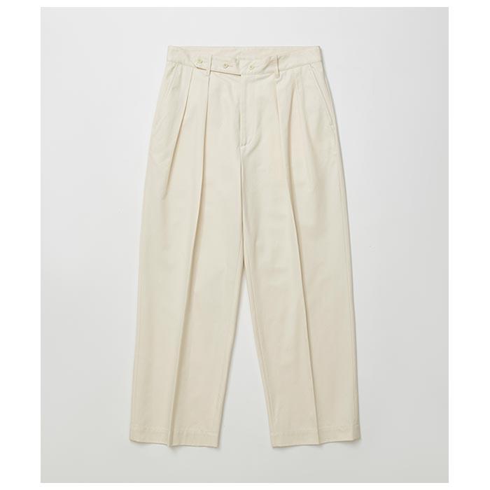 ULTERIOR フィンクスコットン ギャバジン タックトラウザー