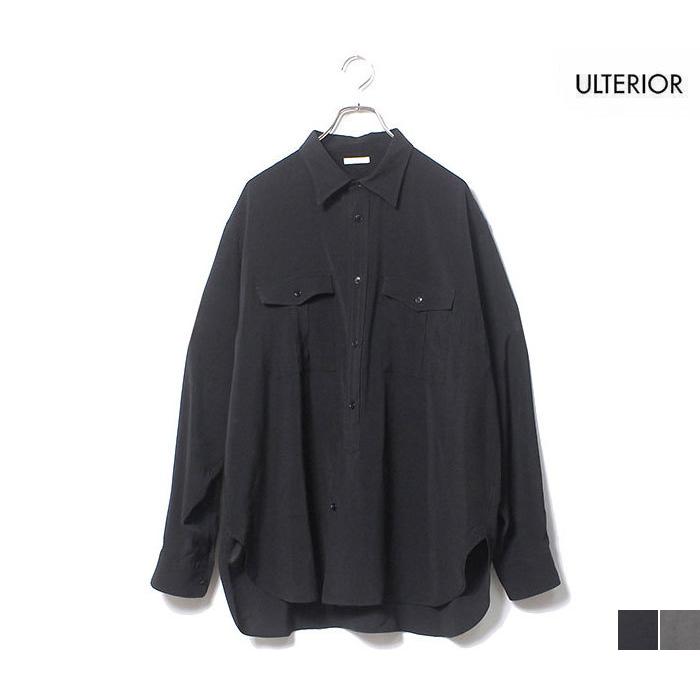 アルテリア ULTERIOR レーヨンリップストップ ミリタリーシャツ RAYON