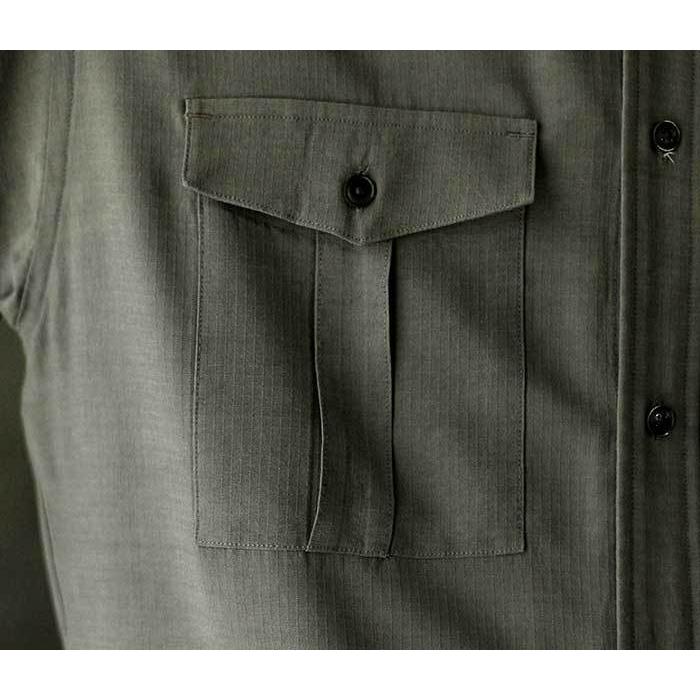 アルテリア ULTERIOR レーヨンリップストップ ミリタリーシャツ RAYON
