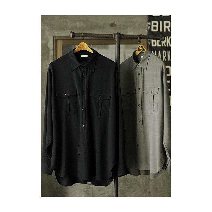 アルテリア ULTERIOR レーヨンリップストップ ミリタリーシャツ RAYON