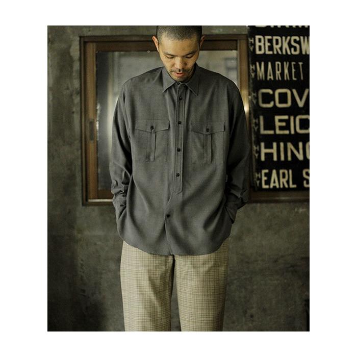 アルテリア ULTERIOR レーヨンリップストップ ミリタリーシャツ RAYON